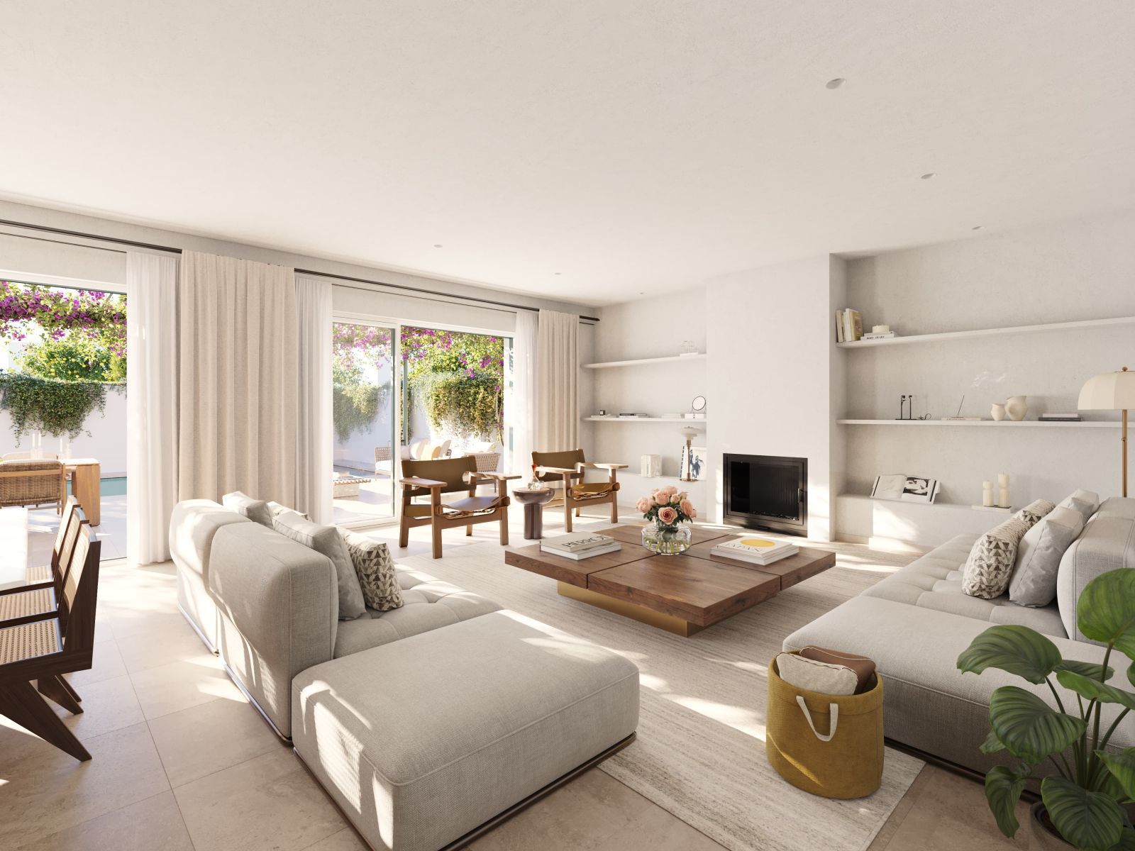 03 modern living room sunlit